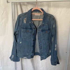 DL1961 Distressed Blue Denim Jacket